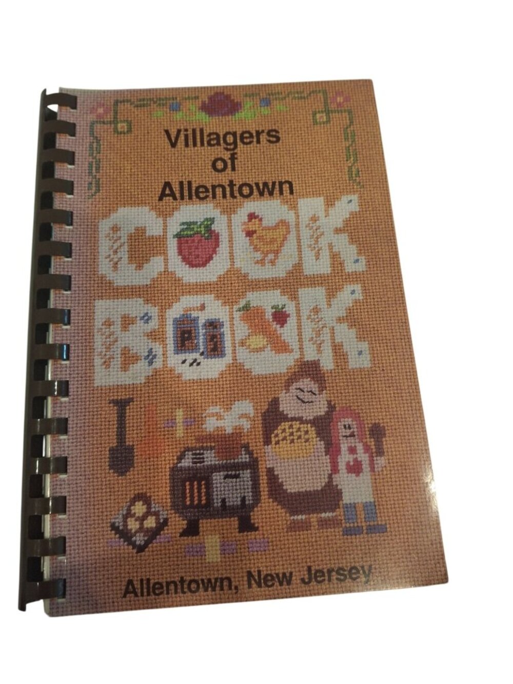 1989 Villagers of Allentown NJ Cookbook Vintage Community Recipes Spiral Rare